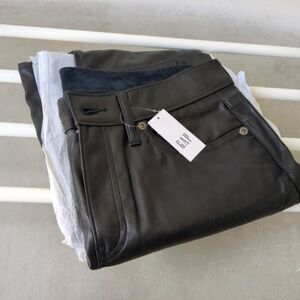 GAP Black Pleather Pants